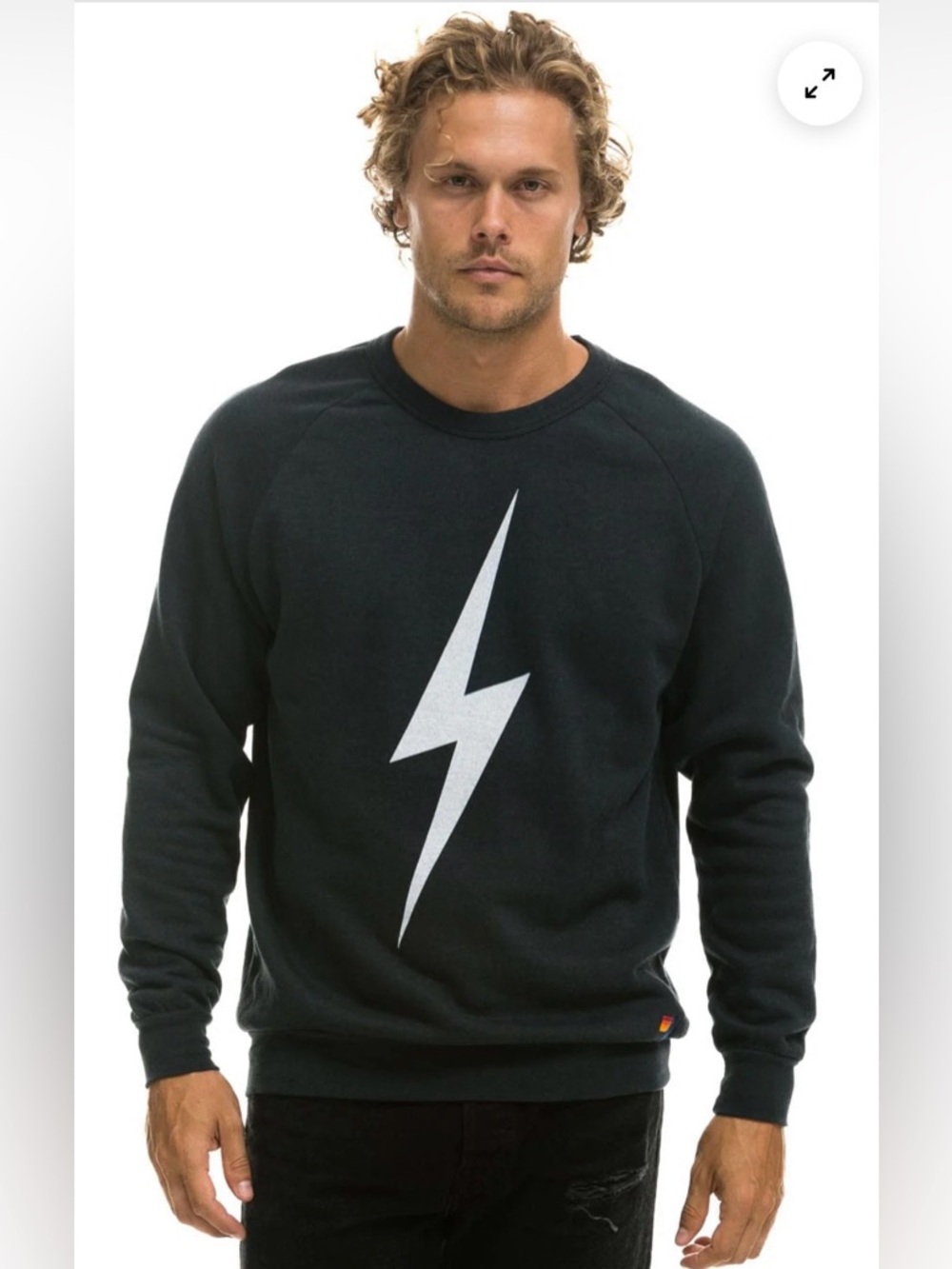Aviator Nation/Charcoal Gray Sweatshirt w/ Lightning Bolt/NIB/NEW! SEALED! XXL! - Picture 3 of 14